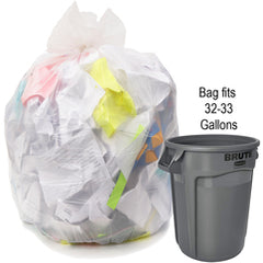 33 gal, .90 mil, Natural, 33″ × 39″ - Case of 150, Revolution Bag Hercules Recycled Low Density Can liners - Industrial Tool & Supply