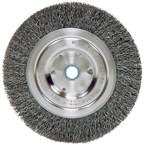 Vortec Pro 6″ Narrow Face Crimped Wire Wheel, .014″ Steel Fill, 5/8″-1/2″ Arbor Hole, Retail Pack - Industrial Tool & Supply
