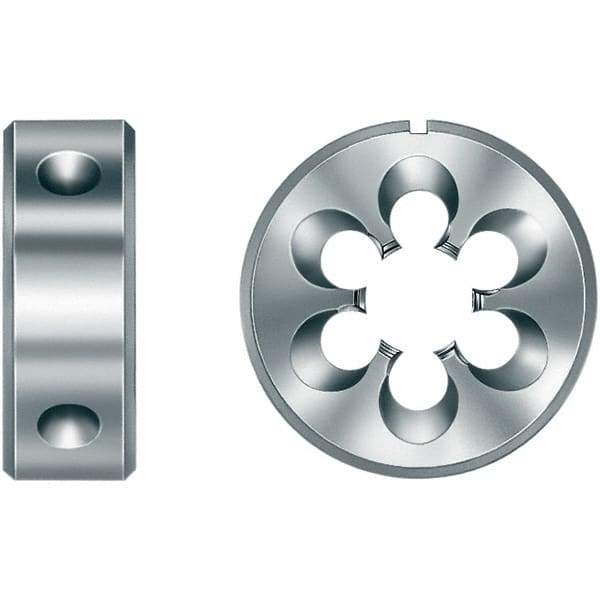 Walter-Prototyp - M3.5x0.60 Metric Coarse Thread, Cobalt Round Die - 5mm Thick, Right Hand Thread, Series 60003 - Exact Industrial Supply