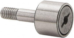 Accurate Bushing - 1-1/4" Roller Diam x 3/4" Width, 1/2" Stud Diam x 1-1/4" Length, Stud Cam Follower - Stainless Steel, 5/8" Thread Length, 1/2-20 Thread, 2" OAL, 2,750 Lb Dynamic Cap - Industrial Tool & Supply