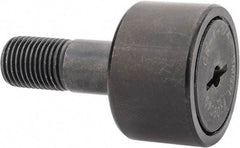 Accurate Bushing - 1-1/4" Roller Diam x 3/4" Width, 1/2" Stud Diam x 1-1/4" Length, Stud Cam Follower - Steel, 5/8" Thread Length, 1/2-20 Thread, 2" OAL, 4,470 Lb Dynamic Cap, 4,300 Lb Static Cap - Industrial Tool & Supply