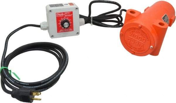 Vibco - 1 Phase, 2.6 Amp, 115 Volt, 8-3/16" Long, Electric Vibrators - 0 to 200 Lbs. Force, 70 Decibels - Industrial Tool & Supply