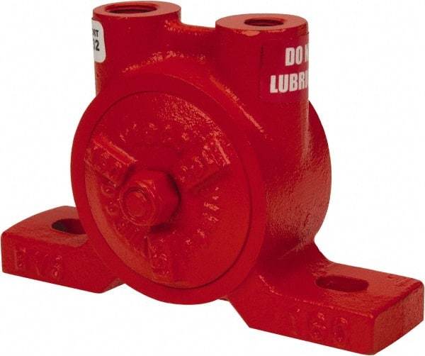 Vibco - 160 Lb. Force, 8 Cubic Feet per Minute, 11,000 RPM, 70 Decibel, Pneumatic Vibrator - 5-3/16" Long x 2-3/4" Wide x 3-7/16" High, 1/4 Port Inlet, 3/8 Port Outlet - Industrial Tool & Supply