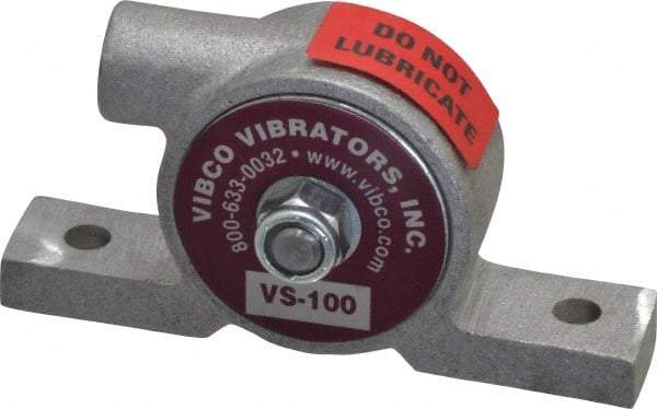 Vibco - 20 Lb. Force, 4 Cubic Feet per Minute, 12,000 RPM, 66 Decibel, Pneumatic Vibrator - 3-7/8" Long x 3/4" Wide x 2" High, 1/8 Port Inlet - Industrial Tool & Supply
