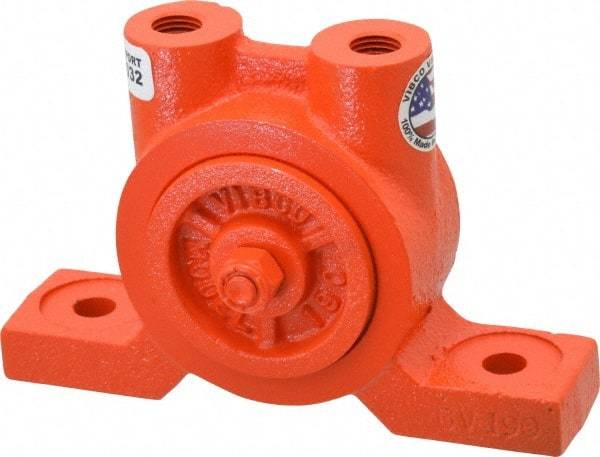 Vibco - 260 Lb. Force, 11 Cubic Feet per Minute, 16,000 RPM, 77 Decibel, Pneumatic Vibrator - 5-3/8" Long x 2-1/4" Wide x 3-9/16" High, 1/4 Port Inlet, 1/4 Port Outlet - Industrial Tool & Supply