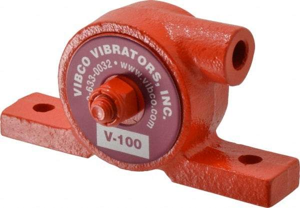 Vibco - 55 Lb. Force, 6 Cubic Feet per Minute, 24,000 RPM, 75 Decibel, Pneumatic Vibrator - 3-7/8" Long x 3/4" Wide x 2" High, 1/8 Port Inlet, 1/8 Port Outlet - Industrial Tool & Supply