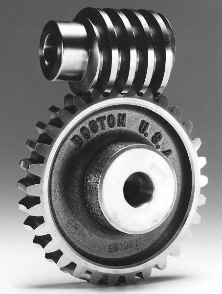 Boston Gear - 8 Pitch, 1-1/2" Pitch Diam, Worm Gear - 3/4" Bore Diam, 14.5° Pressure Angle, Steel - Industrial Tool & Supply