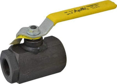 Apollo - 1" Pipe, Full Port, Cast Iron Standard Ball Valve - 2 Piece, Inline - One Way Flow, FNPT x FNPT Ends, Lever Handle, 3,000 WOG - Industrial Tool & Supply