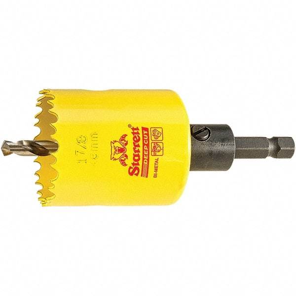 Starrett - 1-7/8" Diam, 2" Cutting Depth, Hole Saw - High Speed Steel Saw, Toothed Edge - Industrial Tool & Supply