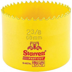 Starrett - 2-3/8" Diam, 1-5/8" Cutting Depth, Hole Saw - High Speed Steel Saw, Toothed Edge - Industrial Tool & Supply