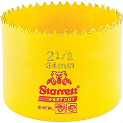 Starrett - 2-1/2" Diam, 1-5/8" Cutting Depth, Hole Saw - High Speed Steel Saw, Toothed Edge - Industrial Tool & Supply