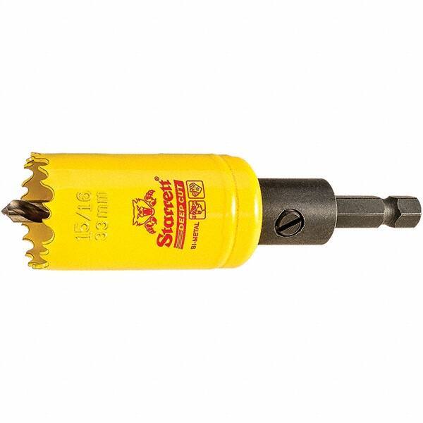 Starrett - 1-5/16" Diam, 2" Cutting Depth, Hole Saw - High Speed Steel Saw, Toothed Edge - Industrial Tool & Supply