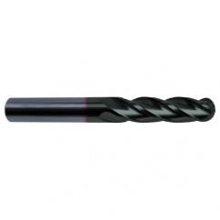 1/4" Dia. - 3 OAL - 30 Helix Super-A CBD Ball Nose EM - 4 FL - Industrial Tool & Supply