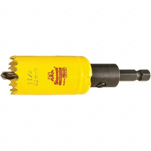 Starrett - 1-1/4" Diam, 2" Cutting Depth, Hole Saw - High Speed Steel Saw, Toothed Edge - Industrial Tool & Supply