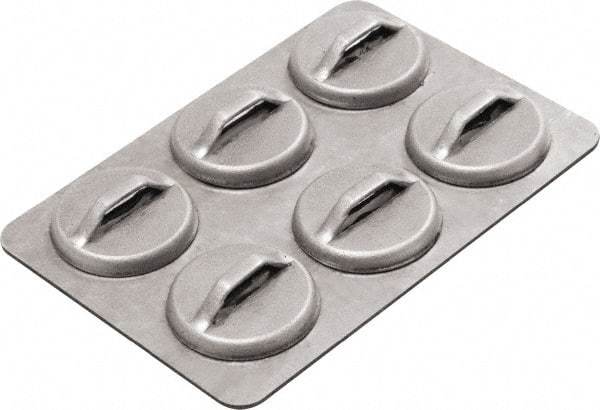 Mag-Mate - 0.56" Diam, 0.06" Cup Height, 6 Lb Average Pull Force, 10 Lb Max Pull Force, Rare Earth Cup Magnet - Magnetic, Zip/Cable Tie Holders Style, 0.56" Magnet ID, Galvanized - Industrial Tool & Supply