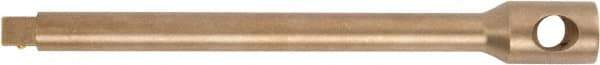 Ampco - 1/4" Drive Nonsparking Socket Extension Bar - 6" OAL, Uncoated Finish - Industrial Tool & Supply
