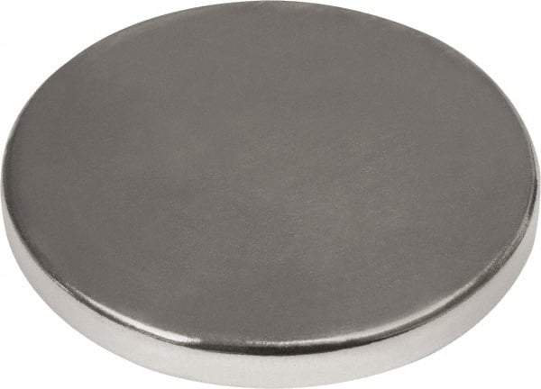 Mag-Mate - 1" Diam x 1/8" High Neodymium Rare Earth Magnet - 37.3 Lb Max Capacity, 180°F Max, Nickel Plated - Industrial Tool & Supply