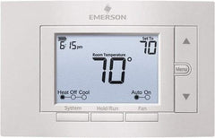 White-Rodgers - 50 to 99°F, 2 Heat, 2 Cool, Digital Programmable Multi-Stage Thermostat - 20 to 30 Volts, 1.77" Inside Depth x 1.77" Inside Height x 5-1/4" Inside Width, Horizontal Mount - Industrial Tool & Supply