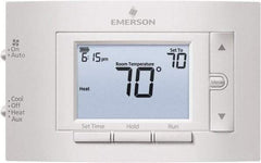White-Rodgers - 50 to 99°F, 2 Heat, 1 Cool, Digital Programmable Multi-Stage Thermostat - 20 to 30 Volts, 1.77" Inside Depth x 1.77" Inside Height x 5-1/4" Inside Width, Horizontal Mount - Industrial Tool & Supply