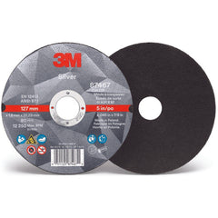 3M Silver Depressed Center Grinding Wheel 87449 T27 Quick Change 9″ × 1/4″ × 5/8-11 - Industrial Tool & Supply