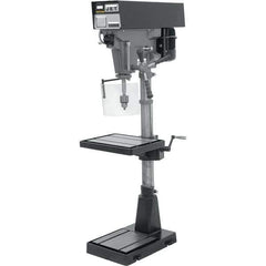 Jet - 15" Swing, Variable Speed Pulley Drill Press - Variable Speed, 1 hp, Single Phase - Industrial Tool & Supply