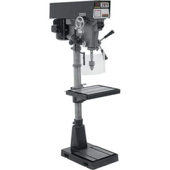 Jet - 15" Swing, Variable Speed Pulley Drill Press - Variable Speed, 1 hp, Three Phase - Industrial Tool & Supply