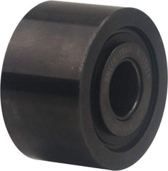 Accurate Bushing - 1-1/8" Bore, 3-1/2" Roller Diam x 2" Roller Width, Carbon Steel Plain Yoke Roller - 17,600 Lb Dynamic Load Capacity, 2-1/16" Overall Width - Industrial Tool & Supply