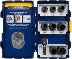 Irwin - 8 Piece Bolt Extractor Set - Plastic Case - Industrial Tool & Supply