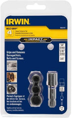 Irwin - 4 Piece Bolt Extractor Set - Clam Shell - Industrial Tool & Supply