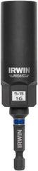 Irwin - 3/8" Drive Reverse Spiral Flute Hex Bolt Remover - 1/4" Hex, 2-1/2" OAL - Industrial Tool & Supply