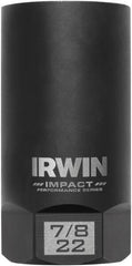 Irwin - 3/8" Drive Reverse Spiral Flute Hex Bolt Remover - 1/4" Hex, 2-1/2" OAL - Industrial Tool & Supply