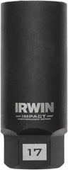 Irwin - 3/8" Drive Reverse Spiral Flute Hex Bolt Remover - 1/4" Hex, 2-1/2" OAL - Industrial Tool & Supply