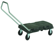 Triple® Trolley, Standard Duty with Handle - 5" dia x 7/8" casters -- Sturdy foam deck - Industrial Tool & Supply