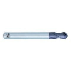 1/16" Dia. - 1-1/2" OAL - Solid Carbide - Ball Nose HP End Mill-2 FL - Industrial Tool & Supply