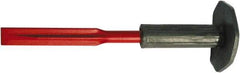 Osca - 12" OAL x 2-1/2" Blade Width Brick Chisel - Steel with Bricklayer Grip Handle - Industrial Tool & Supply