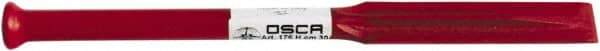 Osca - 12" OAL x 2-1/2" Blade Width Brick Chisel - Chrome Vanadium Steel Handle - Industrial Tool & Supply