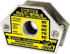 Mag-Mate - 4-3/8" Wide x 1-9/16" Deep x 3" High Ceramic Magnetic Welding & Fabrication Square - 110 Lb Average Pull Force - Industrial Tool & Supply