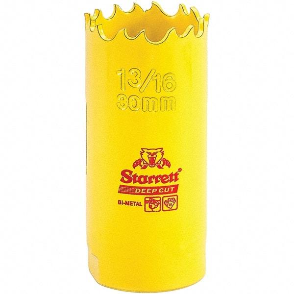 Starrett - 1-3/16" Diam, 2" Cutting Depth, Hole Saw - High Speed Steel Saw, Toothed Edge - Industrial Tool & Supply