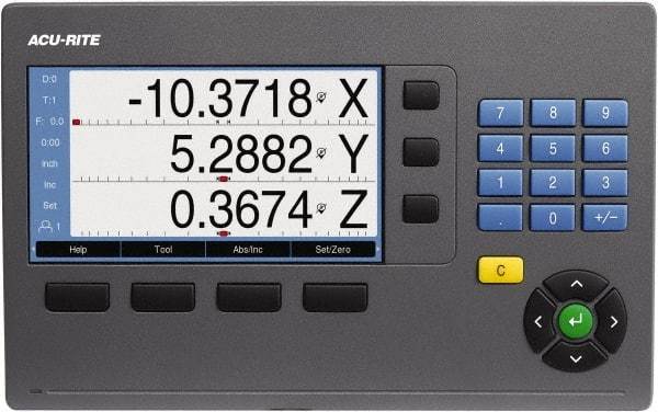 Acu-Rite - 2 Axis, 14" X-Axis Travel, 24" Y-Axis Travel, Grinding DRO System - 5µm Resolution, 5µm Accuracy, LCD Color Display - Industrial Tool & Supply