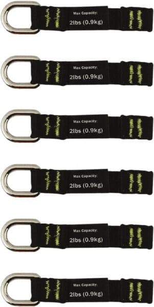 Ergodyne - 3-1/2" Tool Tether - Sealing Tape Connection, 4" Extended Length, Black - Industrial Tool & Supply