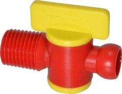 Value Collection - 2 Piece, 1/4" ID Coolant Hose NPT Valve - Male to Female Connection, POM Body, 1/4 NPT, Use with Snap Together Hose Systems - Industrial Tool & Supply