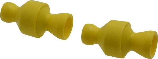 Value Collection - 2 Piece, 1/4" ID Coolant Hose Connection Valve - Male to Female Connection, POM Body, Unthreaded, Use with Snap Together Hose Systems - Industrial Tool & Supply