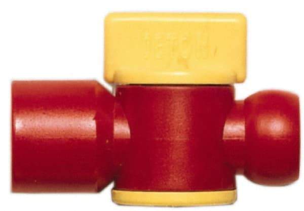 Value Collection - 2 Piece, 3/8" ID Coolant Hose BSPT Valve - Female to Female Connection, POM Body, 3/8 BSPT, Use with Snap Together Hose Systems - Industrial Tool & Supply