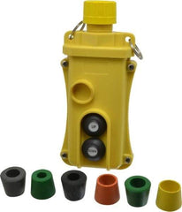 Woodhead Electrical - 2 Operator, Mushroom Head Pendant Control Station - No Legend, No On/Off Switch, NO/NC Contact, NEMA 4X - Industrial Tool & Supply