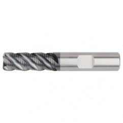 1x1x1-1/2x4 .050R 4FL Carbide Roughing End Mill-Weldon Shank-AlTiN - Industrial Tool & Supply