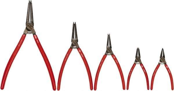 Wiha - 5 Piece Retaining Ring Plier Set - Comes in Box - Industrial Tool & Supply