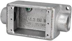 Thomas & Betts - 1 Gang, (2) 3/4" Knockouts, Iron Rectangle Device Box - Zinc Plated - Industrial Tool & Supply