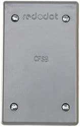 Thomas & Betts - Electrical Outlet Box Aluminum Blank Cover - Includes Gasket & Screw - Industrial Tool & Supply