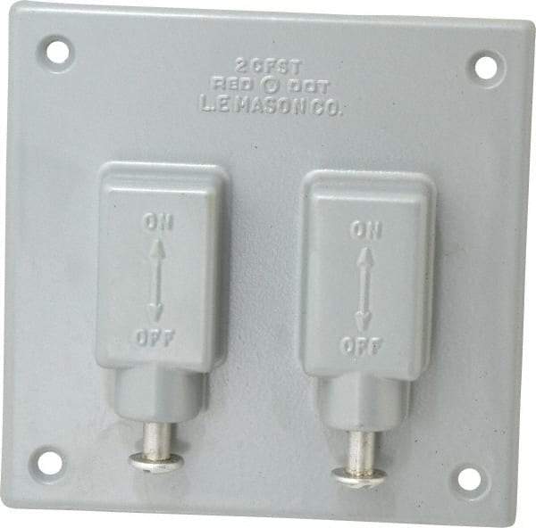 Thomas & Betts - Electrical Outlet Box Aluminum Plunger Style Cover - Includes Gasket & Screw - Industrial Tool & Supply