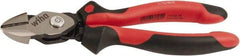 Wiha - 8" OAL, 0.138" Capacity, Cutting Pliers - 0.9" Jaw Length x 0.9" Jaw Width, Soft Grip Handle - Industrial Tool & Supply